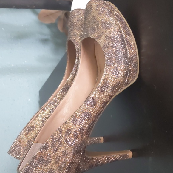 Women's glitter leopard platform heel - Picture 4 of 7